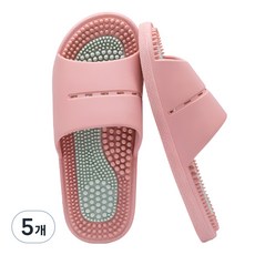 휴다온 발 지압 슬리퍼 250~255, 베이비핑크, 5개