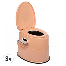 Dearmomo 老人露營移動式分離型坐便器, 3個, 米色