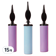 살림여왕 마카롱 풍선 손펌프, 랜덤색상, 15개