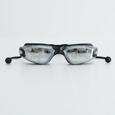 Elsso 成人用防霧耳塞一體式泳鏡 + 收納盒, 黑色