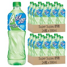 Super Supau 舒跑 運動飲料 寶特瓶 x 24瓶 無添加果糖 0脂肪, 590ml, 48瓶