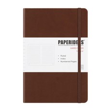 PAPERIDEAS 點陣筆記本 188頁 100g無酸紙, 棕色, 1本