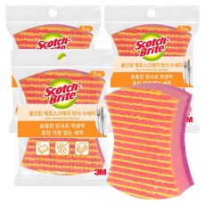 스카치브라이트 3M 올인원 망사 제로 스크래치 수세미, 1개입, 3개