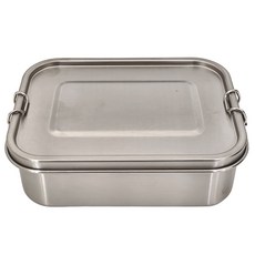 Pearl Horse 寶馬 304不鏽鋼防漏便當盒 - 1200ml 適用於電鍋/烤箱/洗碗機, 銀色, 1個