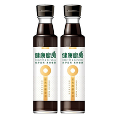 健康廚房 經典醇釀醬油 美國非基改黃豆片 古法釀造150天自然發酵, 300ml, 2瓶