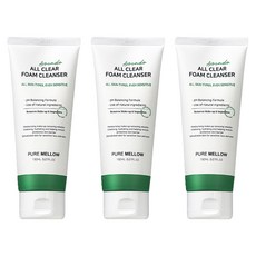 퓨어멜로우 아보카도 올클리어 폼 클렌저, 3개, 150ml