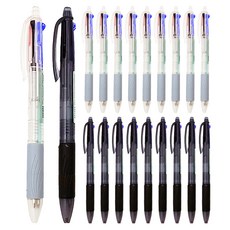 더오픈하우스 아젠다 3색 볼펜 0.7mm 블랙 5p + 화이트 5p 01-0104, 혼합 색상, 2세트