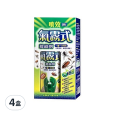 噴效 氣霧式殺蟲劑 一罐一次用完, 4盒, 60g