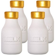 러쉬 밀키 배쓰 버블 보틀 리유저블 버블 바, 190g, 4개