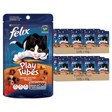 PURINA FELIX Play Tubes 香酥捲, 雞肉 + 雞肝, 50g, 32包