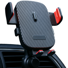 車用出風口手機支架 旋轉型, 黑色, 1個