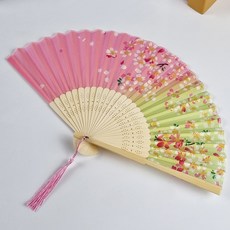 外國人禮品 花與蝴蝶 手工鏤空絲綢扇, 1個, QD 06 07 組合色