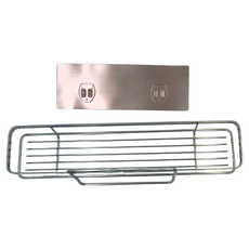 Easy 易立家 無痕掛勾 長形調味罐架 免釘免鑽, 玫瑰金色, 1組