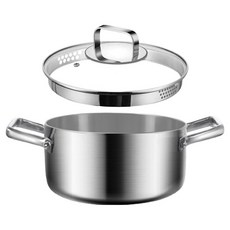 GELLIS 鵲利仕 Nordic系列 24cm 含蓋節能一體成型厚鑄加強防溢雙耳煲湯鍋 IH爐可用, 銀色, 1個