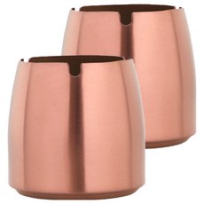 올나인 심플한 스테인레스 재떨이 원뿔형 커버 없음 L, 핑크, 2개