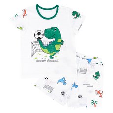 Maykids 男童 Soccer Dino 五分變色家居服套裝