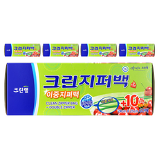 CLEANWRAP 雙層 夾鏈袋, 24 x 25 cm, 60入, 5個