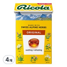 리콜라 스위스 오리지널 허브 캔디, 40g, 4개