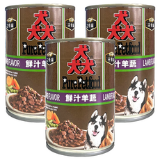 PRO PURE 猋 成犬罐頭 鮮汁羊蔬 400g｜狗狗濕糧 主食罐 天然食材, 3罐