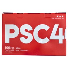 PSC ABS 3STAR 練習用桌球, 白色, 100個, 1入