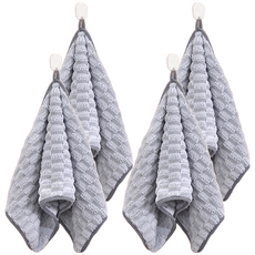 WARM HOUSE DECOR 暖&和家居 雲朵大浴巾 棉紗, 灰色, 4條