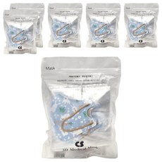 CS 凱馺國際 幼幼3D立體醫用口罩, 蘿蔔兔MINI 藍色, 20片, 6包