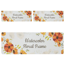 收納王妃 珪藻土洗漱墊 插畫系列 24 x 8 x 0.9cm, 雛菊花圈 白色, 3個