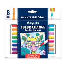 Crayola 繪兒樂 塗鴉繪畫家 雙頭平頭魔術彩色筆 8歲以上適用 8支, 100g, 16色