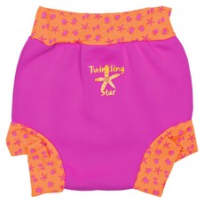 Splash About Happy Nappy 游泳尿布褲 粉色 適合3-8個月寶寶, M(6~11kg), 1件