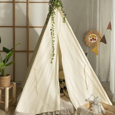 데코뷰 내츄럴 면 인디언 놀이텐트, 아이보리, 1개