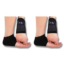 Mac Life 足部護理腳後跟保護墊襪 黑色, 2入, 2個