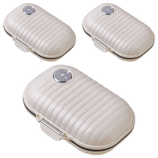 貝殼藥盒 大款 3入 65g單一重量 PET矽膠材質, 1組