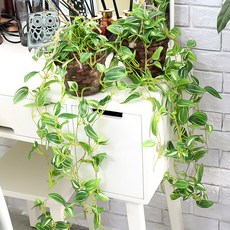 JOART 人造花吊掛籃藤, 鴨跖草, 2個