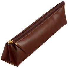 Raymay 藤井 gloire 三角筆袋 輕巧柔軟合成皮革, 咖啡色, 1個