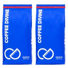 COFFEE DIVINE 烘焙綜合咖啡豆, 全豆(未研磨), 1kg, 2個