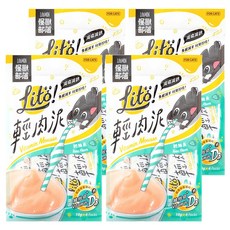 LitoMON 怪獸部落 輕肉泥 4條, 純鮪魚, 40g, 4袋