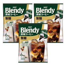 AGF Blendy 無糖濃縮咖啡膠囊, 18g, 6顆, 3袋