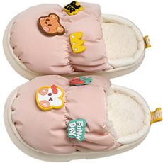 Uvely 兒童刷毛室內拖鞋 角色裝飾拖鞋 Funny Day