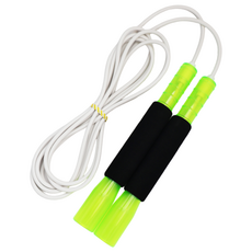 JFROPE Twinkle海綿競速跳繩, 綠色 + 白色繩, 1個