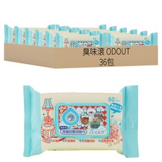 臭味滾 ODOUT 狗狗專用除臭 抑菌濕紙巾, 1箱, 36個裝