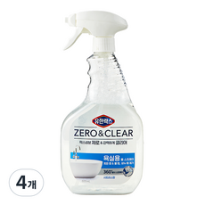 유한락스 제로앤클리어 욕실용, 600ml, 4개
