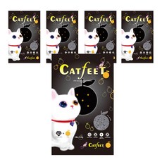 Catfeet 強效除臭超凝結貓砂 低粉塵 100%澎潤土製成 快速吸水凝結, 活性碳+果香, 4.5kg, 5袋