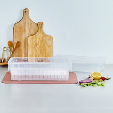 이지앤프리 국산 스테커블 냉장고 트레이, 반투명, 3개