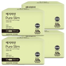 순슬림 생리대, 대형, 16개입, 4개