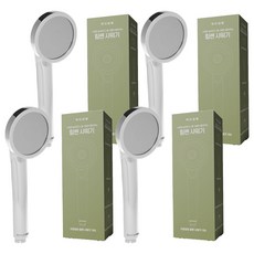 BaekJiSaengHwal 增壓強力蓮蓬頭 8*22cm, Chrome, 4個