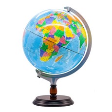 FUN GLOBE 地球儀木座 附燈 12吋 藍色海洋行政, 藍色