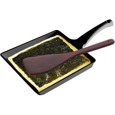 特大號雞蛋捲煎鍋+漆木長柄鍋鏟組, 滾蛋盤（26 x 22.5 x 3.6 公分），鰭狀肢（30.3 x 7.4 公分）, 1組