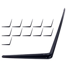 ZioBiz L型擱板支架組, 黑色, 12個