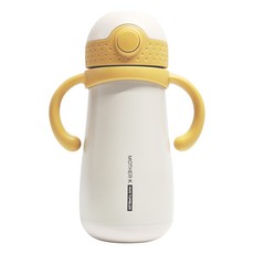 MOTHER-K Hug 防逆流不鏽鋼保溫杯 260g, 薑黃, 350ml, 1個