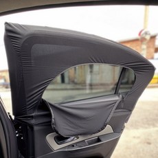 Fine Goods 拉鍊式車用遮陽罩2.0 後車窗防蚊網, 黑色